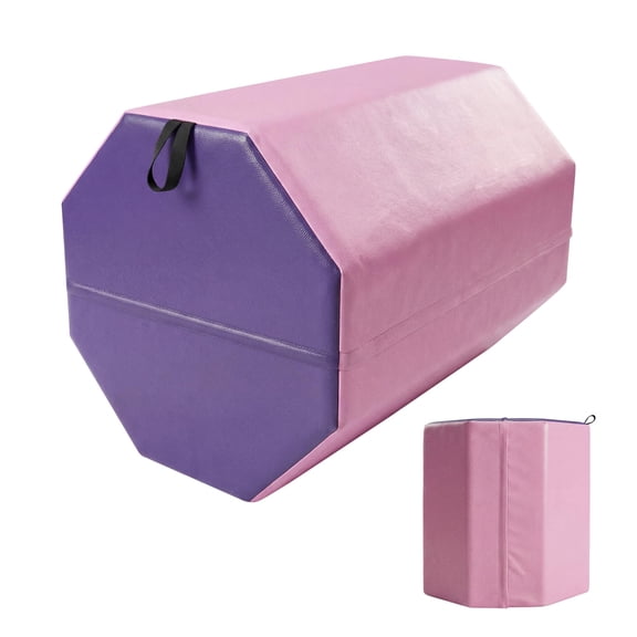 Studyset Octagon Gymnastics Mat, 19''x19"x23" Gymnastics Octagon Tumble Mat, with Carrying Handles, Skill Shape Tumbling Mat with High-Density Foam & Waterproof Cover