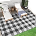 thumbnail image 1 of Studyset Outdoor Rug 8x10 Waterproof Outdoor Rug Indoor Outdoor Plastic Straw Rug Large Outdoor Patio Rug Reversible Rug Modern Checkered Mat for Picnic Porch RV Deck Camping Backyard, 1 of 9