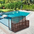 thumbnail image 1 of Studyset Outdoor Wicker Patio Poolside Float Storage,Patio Basket With Rolling Wheels, Sturdy & Movable, Ideal for Floaties,Storage Box, Pe Rattan Outdoor Pool Caddy With Rolling Wheels for Pool, Gard, 1 of 8