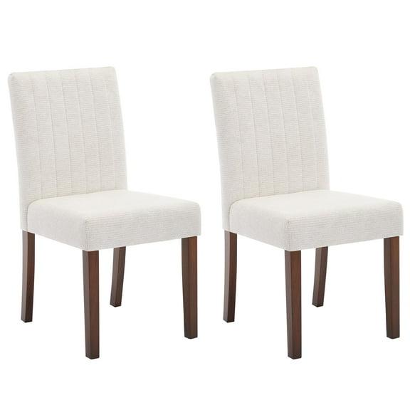 Studyset Parsons Button Tufted Dining Chairs Set of 2 - Upholstered Fabric Kitchen Chairs with Wood Legs & Padded Seats,Modern Armless Accent Chairs,Living Room Kitchen Furniture