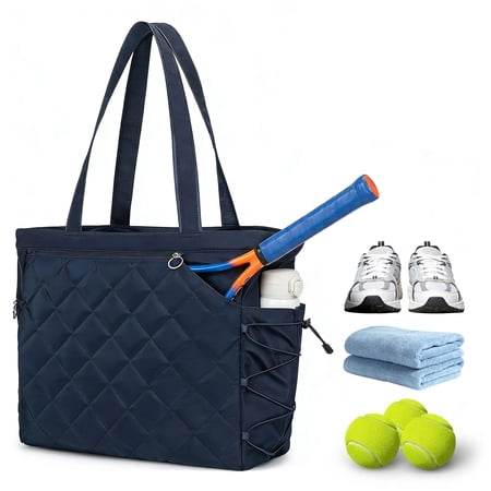 Studyset Pickleball & Paddle Sports Bag, Extra-Large Tennis Tote Bag with Shoe Compartment, Water-Resistant Lightweight Tennis Racket Bag Holds 2-4 Rackets & Gear