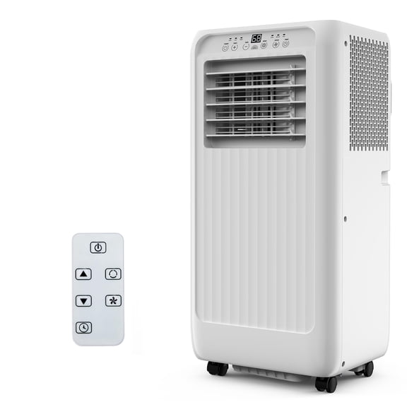 Studyset Portable Air Conditioner,10,000 BTU for Rooms up to 450 Sq.Ft., Smart Compact AC Unit with Cooling, Dehumidifier, Fan, Remote Control and Window Kit, White