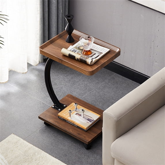 Studyset Small Standing Desk, Adjustable Height C Shaped Mobile Stand Up Desk, Over Bed Table With Wheels, Hospital Table Laptop Stand Drawing Desk For Home Living Room