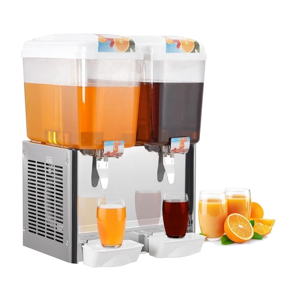 Studyset Stainless Steel Commercial Drink Machine with Thermostat Control, Push Beverage Dispenser,Party Punch Dispenser for Restaurants, Hotels, Parties 1-3 Tank 4.8 Gallon/9.6 Gallon /14.25 Gallon