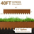thumbnail image 1 of Studyset Steel Landscape Edging, Weather-Resistant & Pre-Rust Metal Landscape Edging, Bendable Garden Edging Border, Shark Spike, Lawn Edging for Garden Lawn Flower Bed Yard Pathway Divider, 1 of 7