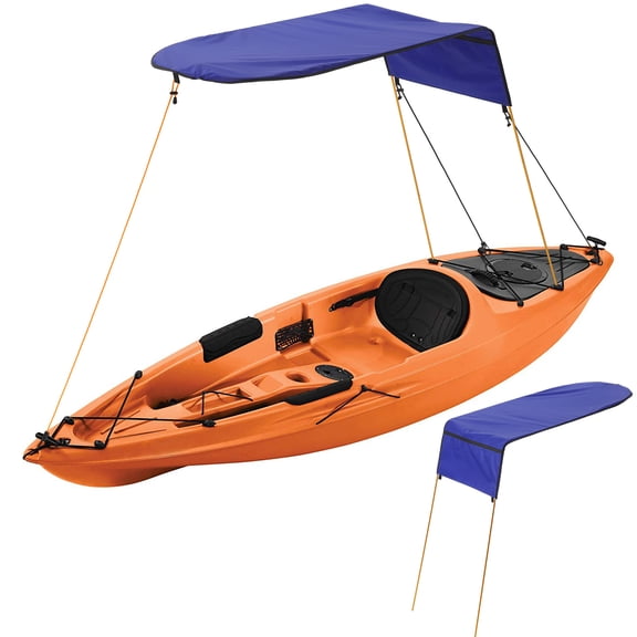 Studyset Universal Kayak Sun Shade Canopy, Waterproof & Portable Awning Top Cover for Kayak, Canoe, Fishing Boat, or Inflatable Paddle Board Easy Setup with Storage Bag for Outdoor Use