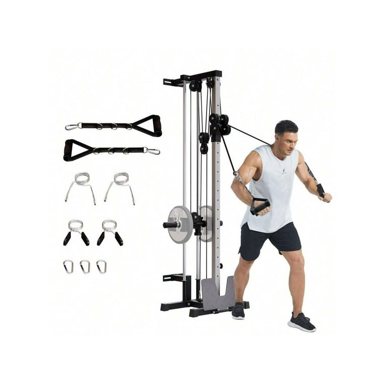 Cable Cross Machine Back Exercises Young Woman Performing Back