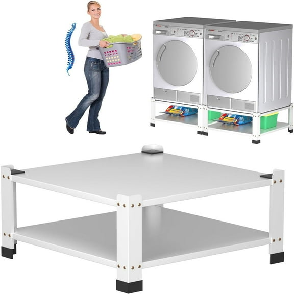 Studyset Washer And Dryer Stand，Heavy Duty Steel Laundry Pedestal,28" Wide,14" HeightWashing Machine Raiser,800lbs Capacity