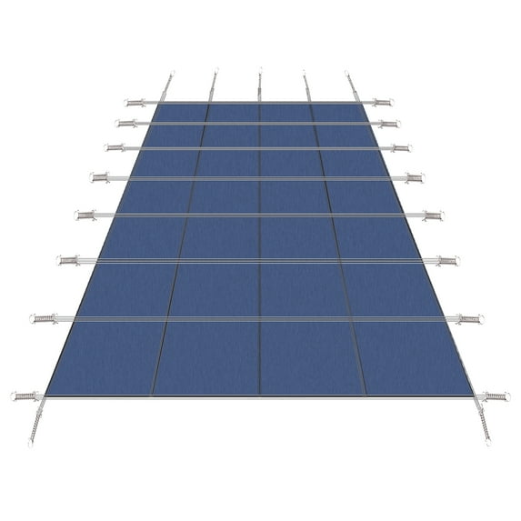 Studyset Winter Pool Safety Cover, Inground Pool Safety Cover, Mesh Winter Pool Cover, Pool Safety Cover for Underground Swimming Pool, Installation Hardware Included