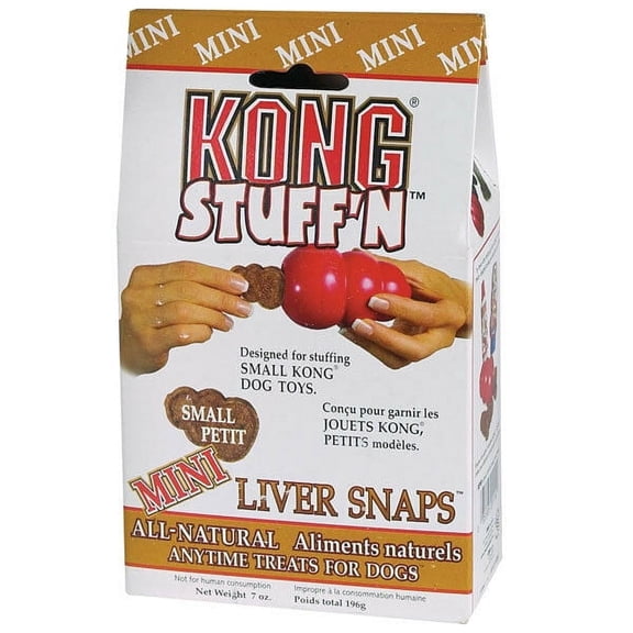Stuff'N Snaps Small Dog Toy Filler Treats Liver Flavored Mini Biscuits 7 oz Bag