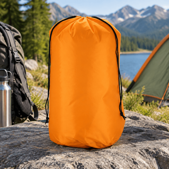 Stuff Sack, Waterproof Ditty Bags Storage Sacks 14x27In Orange