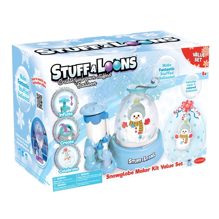 globe 小物グッズセット Stuff-a-Loons Snowglobe Maker Kit Value Set (Snowman & Gingerbread