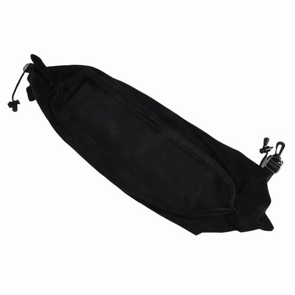 Stuffable Travel Pillow for Extra Luggage, Adjustable Neck Size & Shoulder Strap, Soft Velvet Cover, No Filler Black