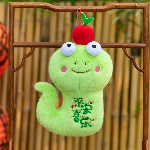 Stuffed Animal 2025 Year Of The Doll 3D Chinese Plushies Chinese New Year Stuffed Animals For Chinese Spring Festival Pp Short, Green 1PCS