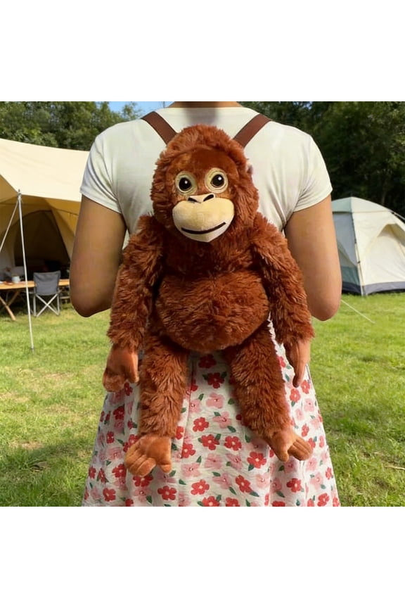 Stuffed Animal Backpack, Punch Monkey Backpack With Leash, Toddler Backpack Leash, Long Arm Monkey Plush Backpack, Cute Cartoon Kids Travel Bag With Safety Leash