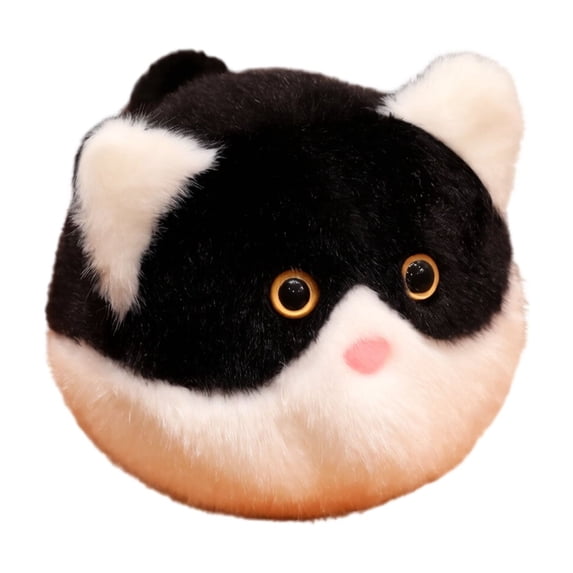 Stuffed Animal Cat Soft Round Fluffy Plush Toys for Student Young Nursery Decor Birthday Christmas Easter Holiday Gifting, 1 Pack