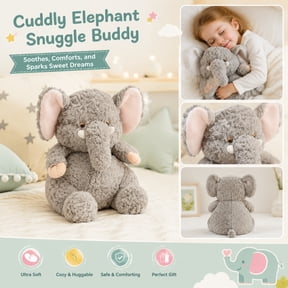 Stuffed Animal, Elephant Plush, Stuffed Elephant, Student Stuffed Animals, 9.5X10 Inch Soft Fluffy Plush Toys for Home Display Cuddle Play