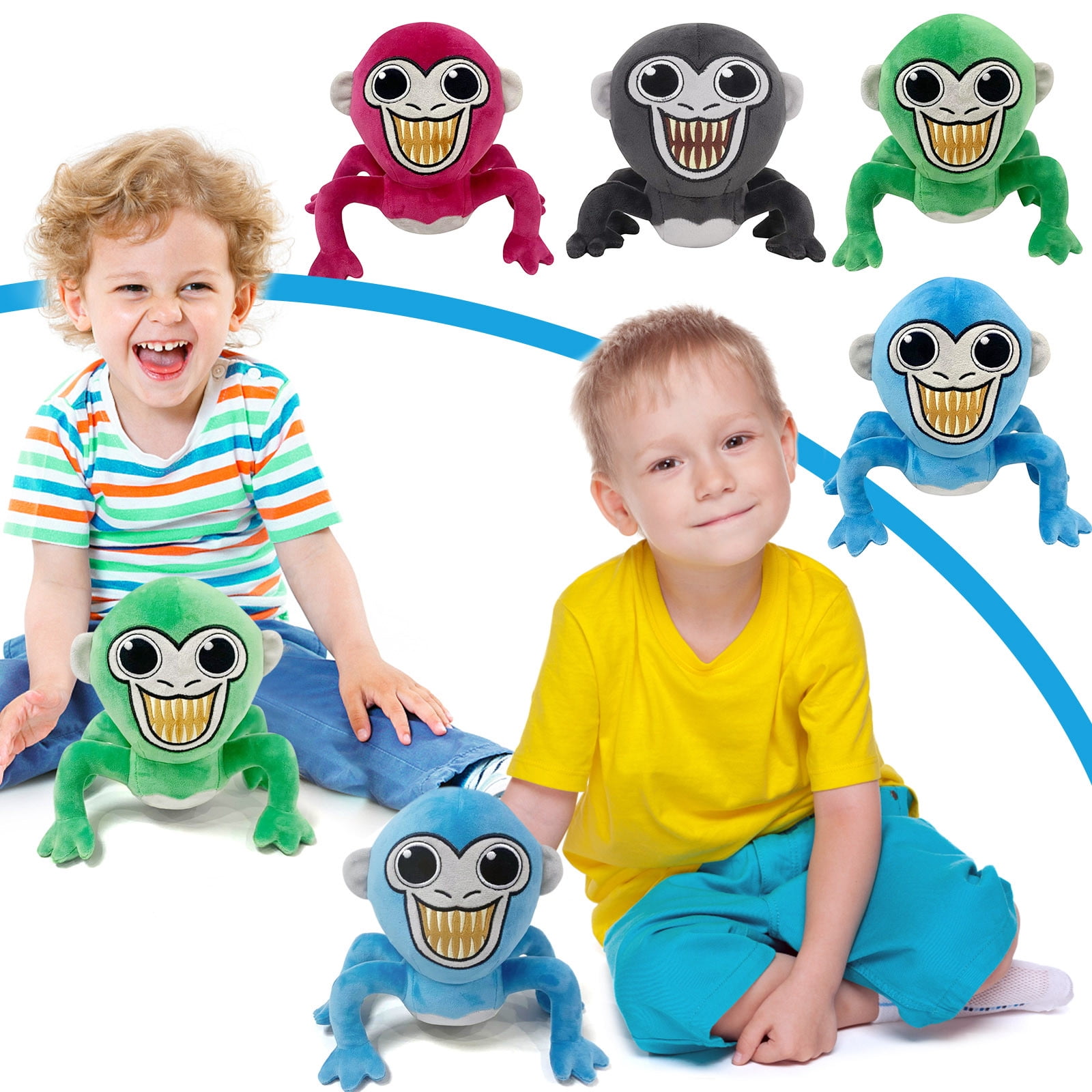 Stuffed Animal Gorilla Tag Plush,Jeff Plush,Jaw Clamps Plush Doll Toys