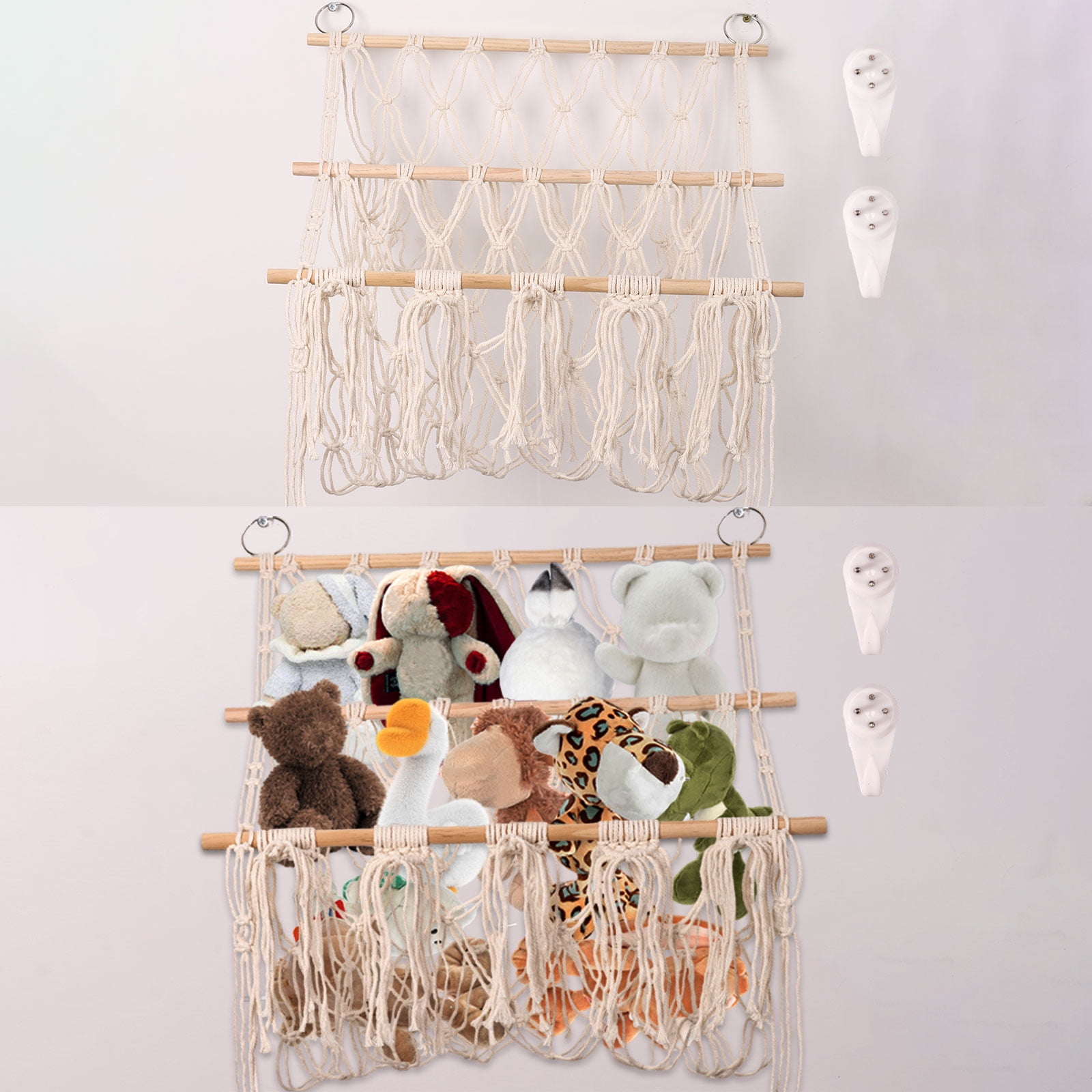 Stuffed Animal Net or Hammock 2Tier Stuffed Animal Storage Hanging Net