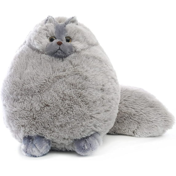 Stuffed Animal Plushie Cat Stuffed Animal,Cute Soft Plush Cat Animals,Gray Stuffed Cat, Birthday for Kids,Boys,Girls,Fat Cat Stuffed Toy