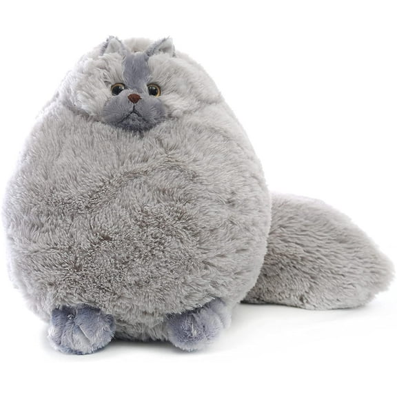 Stuffed Animal Plushie Cat Stuffed Animal,Cute Soft Plush Cat Animals,Gray Stuffed Cat, Birthday for Kids,Boys,Girls,Fat Cat Stuffed Toy
