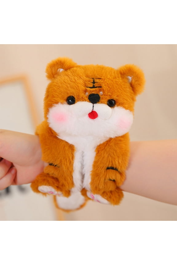 Stuffed Animal Slap Bracelets for Kids, Back to School Gifts Plush Wrist Cute Snap Bracelets Birthday Gifts for Boys Girls First Day of School Party Favors