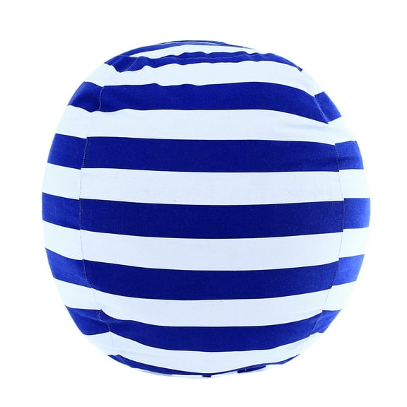 Stuffed Animal Storage Bean Bag Chair 23" for Kids Room DIY Bean Bag Covers Only White Blue Stripes