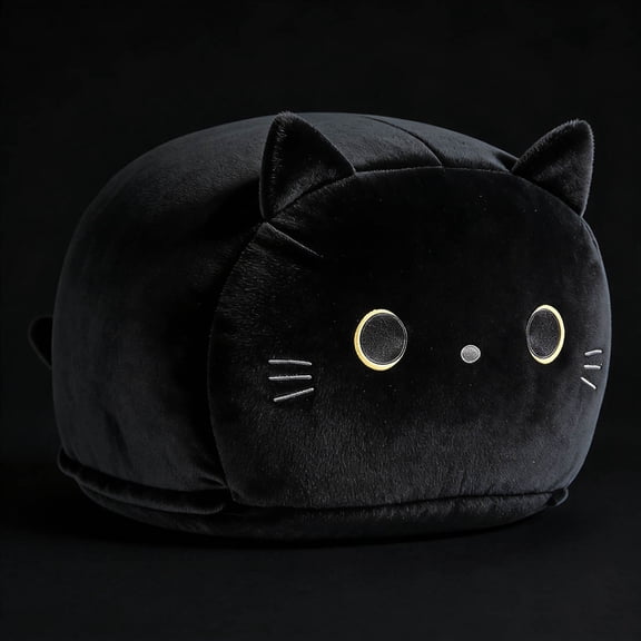 Stuffed Animal Storage Bean Bag Chair Cover Black Cat Beanbag Chair Toy Organizer Cover Only Without Filling