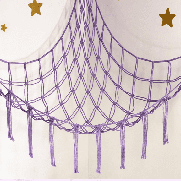 Stuffed Animal Storage Hammock or Net Corner - Large Toy Hammock Net for Stuffed Animals Room Decor - Cute Stuff Animal Organizer Plush Holder - Kids Baby Nursery Essentials Wall Bedroom Home Decor