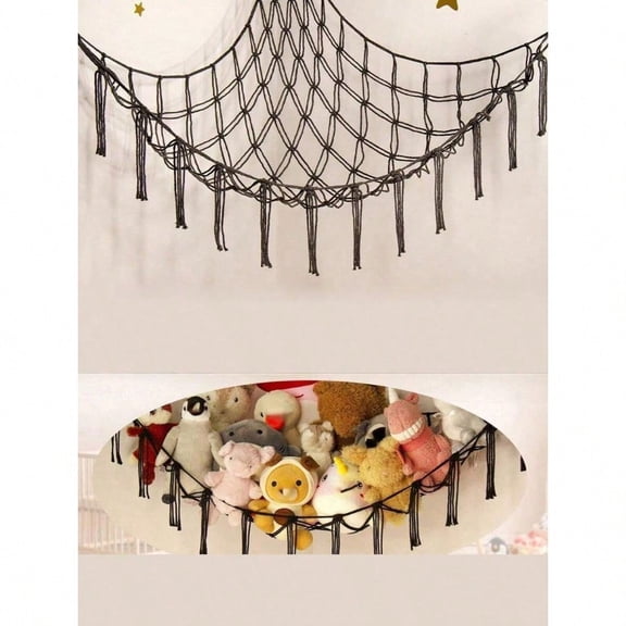 Stuffed Animal Storage Hammock or Net Corner,Large Toy Hammock Net for Stuffed Animals Room Decor - Cute Stuff Animal Organizer Plush Holder