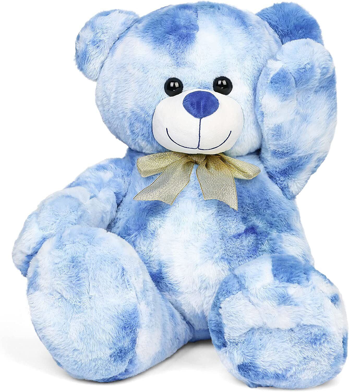 Stuffed Animal Teddy Bear 23 inch Tie-Dye Kids Gift Bear Plush Toy with Bow Tie
