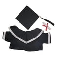 thumbnail image 1 of Stuffed Animals Graduation Outfit Fits 10 to 12 Inch Plush Stuffed Animals Black Satin Ribbon Graduation Cap Gown and Mini Diploma Set, 1 of 6