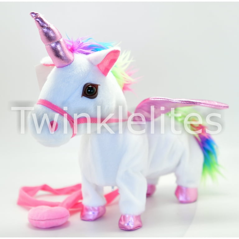 Stuffed Animals Plush Toys, Walking Unicorn Musical Cowboy, 12