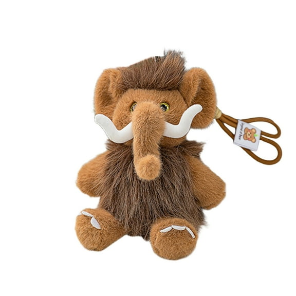 Stuffed Animals Simulation Doll, Desktop Ornament, Soft Stress Relieving Plush Toy, Durable Polyester, Multi Functional Use for Keychain and Wrist Rest, Cute Appearance with Big Ears and Fangs