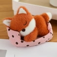 thumbnail image 1 of Stuffed Animals with Bed - 5.5" Soft Plushes Toy, Cute Sleeping Animals Companion, Realistic Shape Gift for Boys Girls Birthday Hoilday, 1 of 9