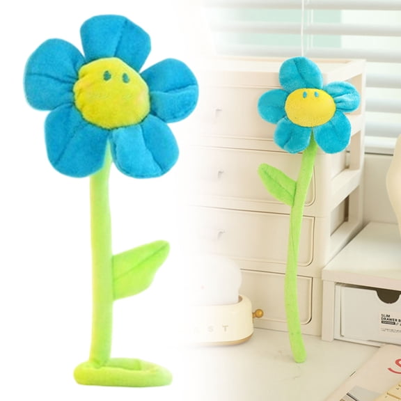 Stuffed Artificial Flower Plush Sunflower Bouquet With Bendable Stuffed Flower Home DecorationforWedding Birthday, Plush Stuffed Sunflower Bouquet, Faux Fabric Sunflower Spray