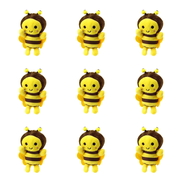 Stuffed Bee Plush Toy – Soft Animal Toys,Cute Cartoon Bumblebee Plushie,Perfect for Birthday Gifts,Nursery Decor,and Cuddling(4.32 Inch/Yellow/9PC)
