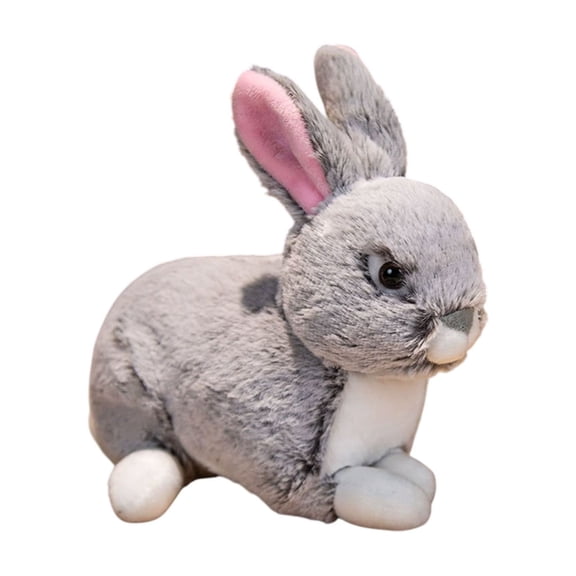 Stuffed Bunny Doll Plush Toy, Soft Polyester Rabbit with Long Ears, Easter Stuffed Animal for Kids, Festive Home and Holiday Decoration
