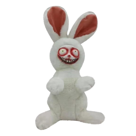 Stuffed Bunny Plush Creepy Rabbit Plush Spooky Halloween Decor for Adults Gothic Party Prop