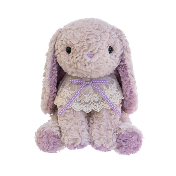Stuffed Bunny Plush, Cute Lace Dressed Pastel Lop Ear Rabbit Stuffed ...