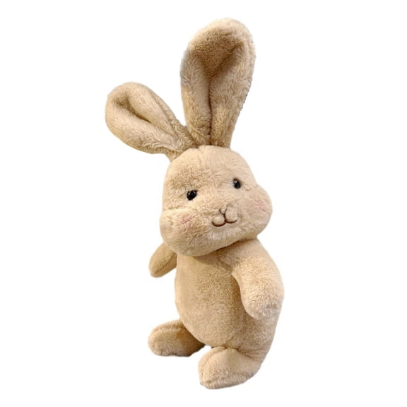 Stuffed Bunny Plush Soft Beige Rabbit Toys Easter Decor for Nursery and Home Spring Plush Gift for Young Toddlers and Newborns 1 Pack