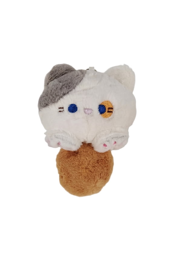 Stuffed Cat Plush Keychain Chonky Cat Cute Stuffed Animal Valentines Day Gift Single Pack