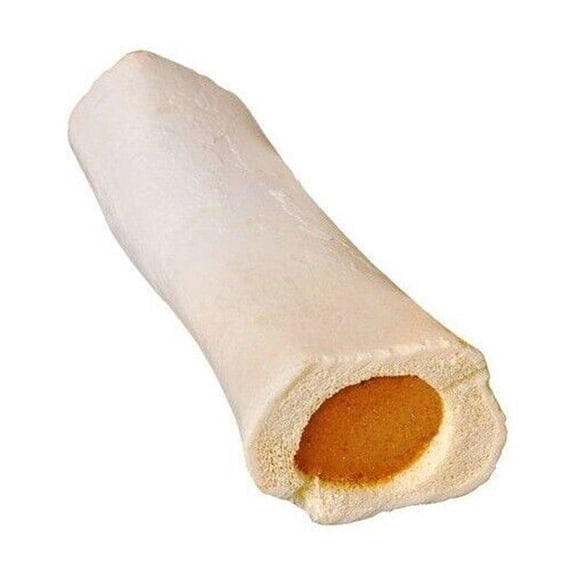 Stuffed Cheese 6 Inch Shin Dog Bones Nutritious Delicious Refillable Dental Chew (1 Bone)