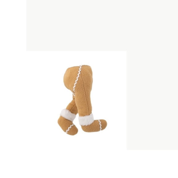 Stuffed Christmas Elf Legs Ornament 13.8 In Brown Gingerbread Style Fabric Legs For Tree Wreath Mantel Decor