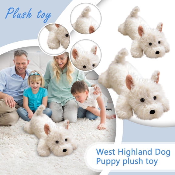 Stuffed Dog Plush, Dog Plush, Westie Stuffed Toys, Fluffy Dog Plush, 1-Piece 26X12X8 Inch Fluffy Plush Animal Plush Toys Perfect for Cozy Daily Cuddles, Shelf Accent, and Everyday
