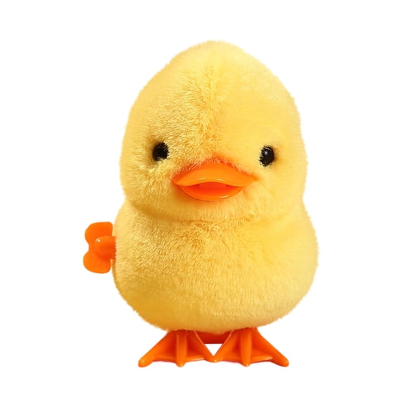 Stuffed Duck Plush, Chick Stuffed Animal, 4 In, Soft Fuzzy Fabric, Valentines Stuffed Animal For, Yellow, 1 Pc, Student Easter Toys, Hopping Motion