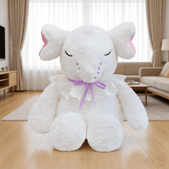 Stuffed Elephant, Large Elephant Stuffed Animal, Giant Plush Animal Fluffy Toy for Girl Kids 24 INCH,Toys&Games