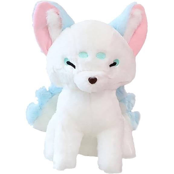 Stuffed Fox Plush – Nine Tailed Soft Cartoon Animal Doll | Cute Pillow Toy | Fantasy Fox Figure Gift for Valentine Birthday Easter
