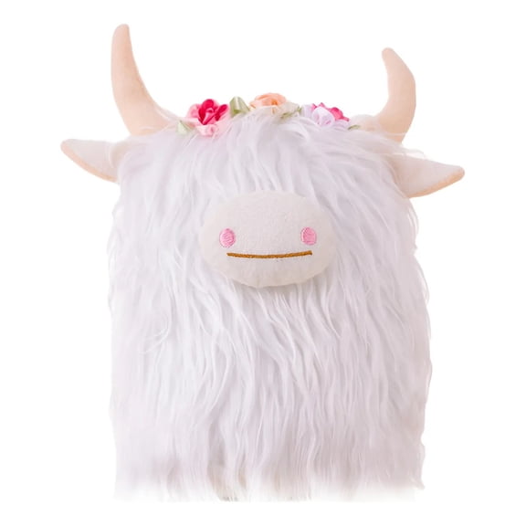 Stuffed Highland Cow Toy, White