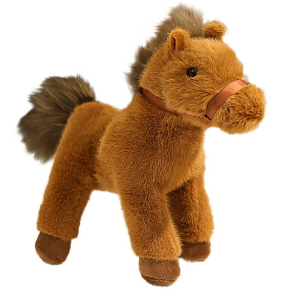 Stuffed Horse Toy, Ongmies Realistic Horse Plush Toy with Galloping Legs & Brushable Fur, Detailed Collectible Figure, Christmas Decorations Indoor